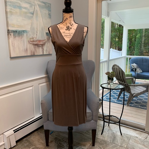 ANN TAYLOR Taupe Dress - Picture 3 of 16